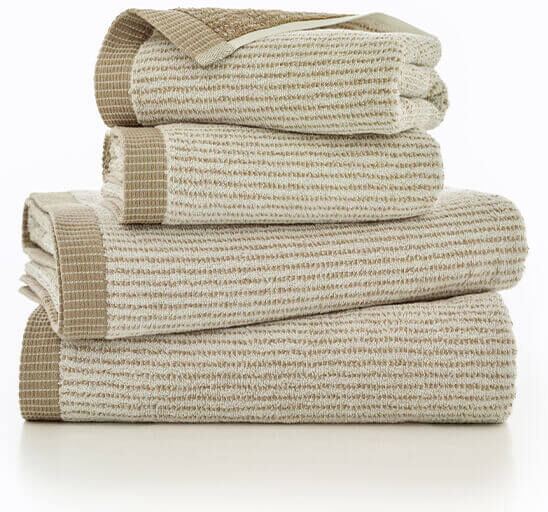 The Lyndon Company Willow Weave Stripe Natural Towel