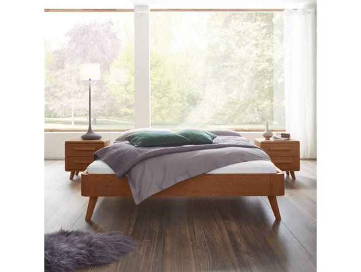 Bett Santa Rosa Eiche Massivholz ohne Kopfteil 180x200cm klassischer Stil