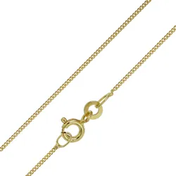 trendor 72023 Feine Panzerkette 333 Gold Halskette 1,1 mm, 38 cm