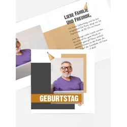 Einladungen zum Geburtstag  selbst gestalten mit Spruch und Fotos im Onlinedesigner bei Meine-Kartenmanufaktur.de