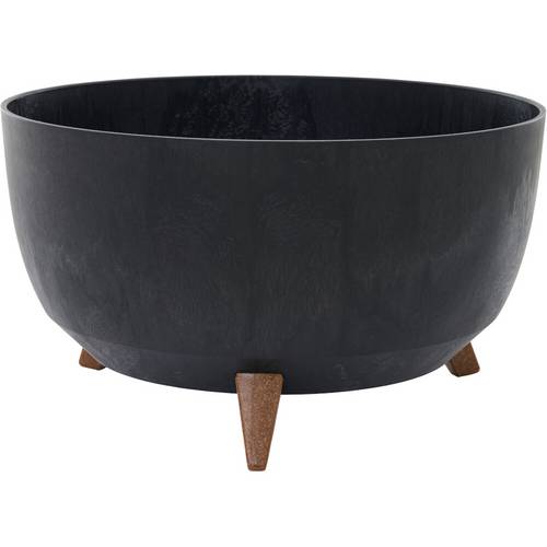 Siena Garden OSLO STONE LA882-71Pflanzgefäß Polypropylen Beton-Optik, Schwarz