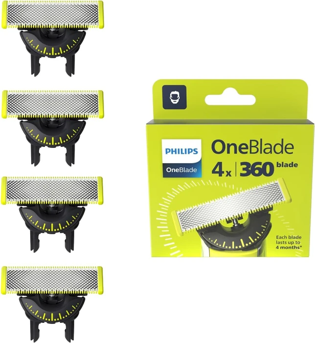 Philips OneBlade QP440/50 Auswechselbare Klingen 360, 4 Stück