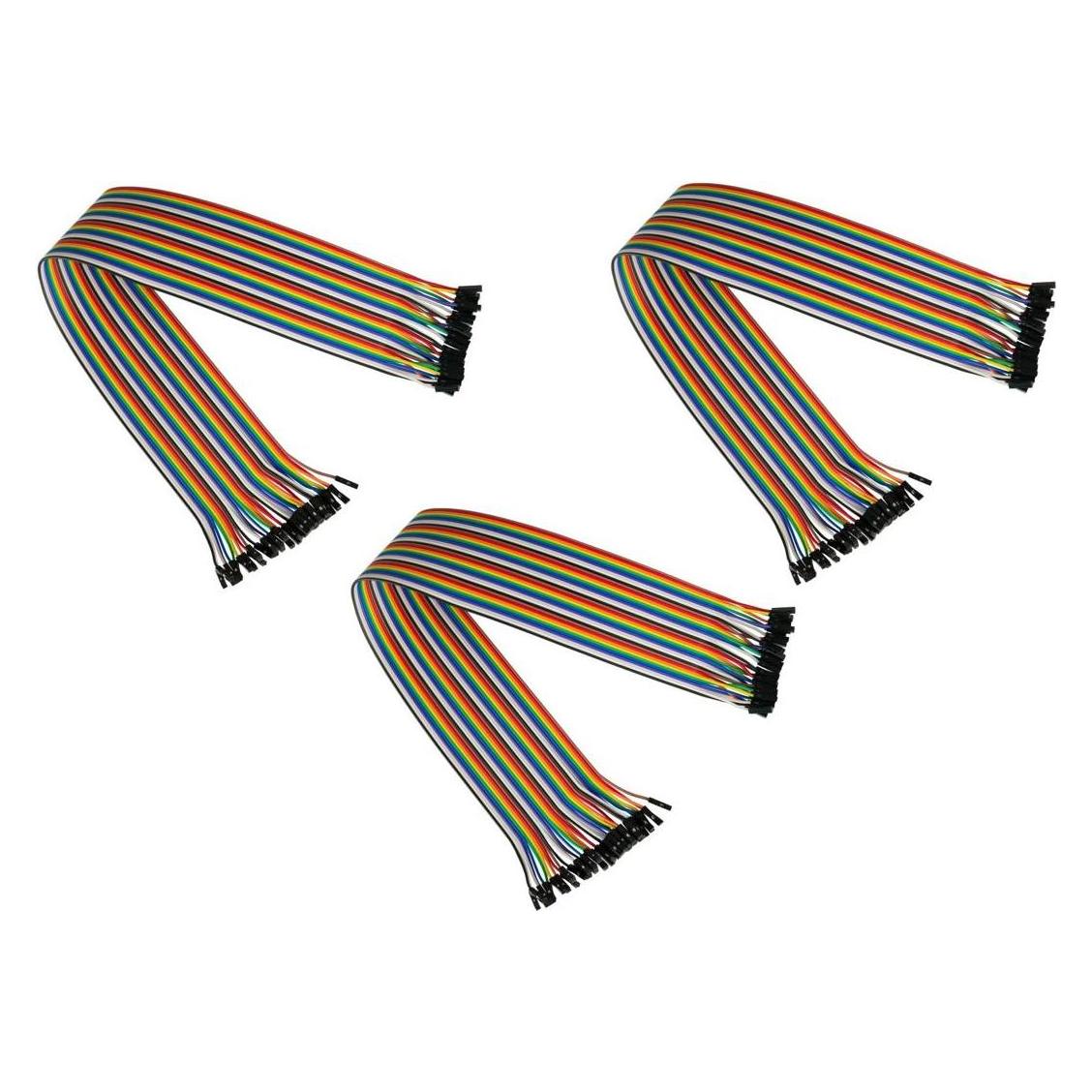 Kabelmeister Jumper Wire 40-Pin trennbare Adern für Arduino, Raspberry Pi etc., Buchse an Buchse, 3 (JW40-040FF-3)