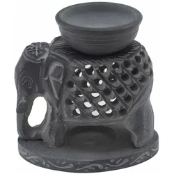 Soapstone Oil Burner 10.5cm - Standing Elephant