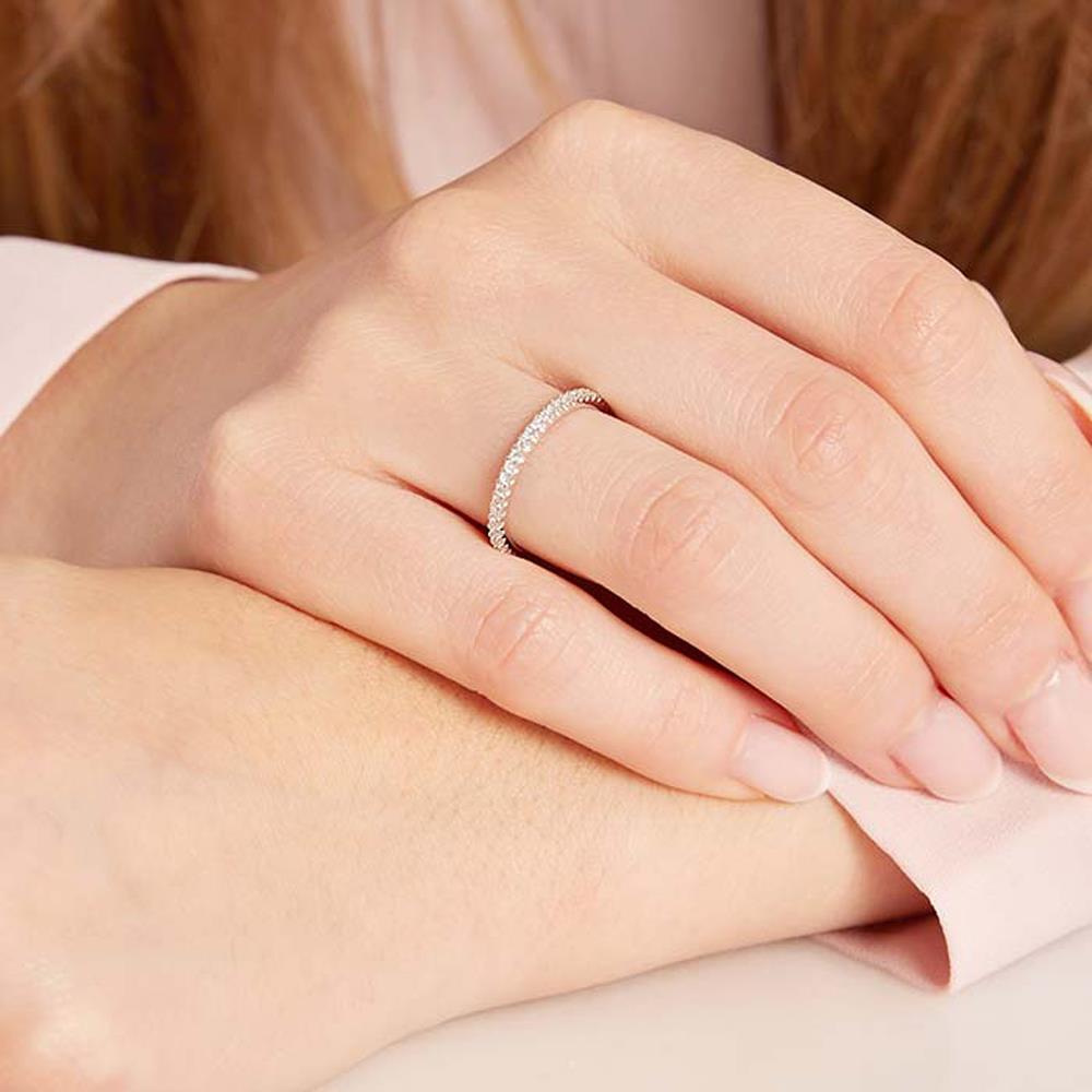 Brilladia Glänzender Diamantring 750er Weißgold silber