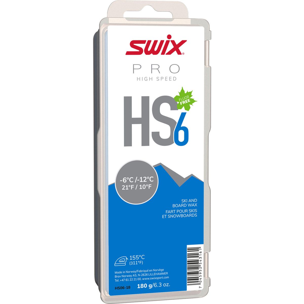 Swix HS6 Blue, -6°C/-12°C, 180g neutral HS06-18