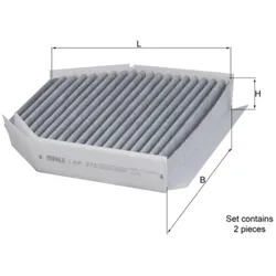 Filter Innenraumluft MAHLE LAK 278/S für Mercedes-Benz Puch G