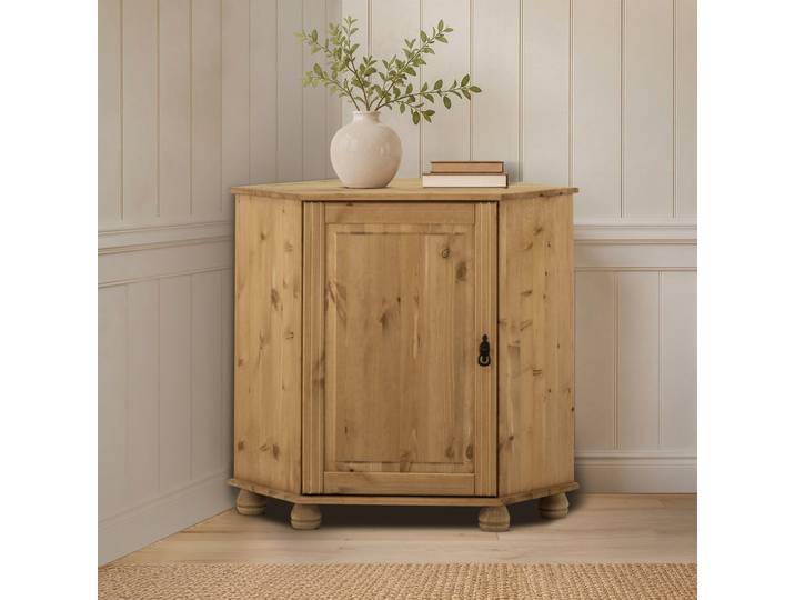 Kommode GOODPRODUCT Finca , beige (natur gebeizt, gewachst), B:90cm H:80cm T:50cm, Massivholz, Sideboards, Kommode, Eckkommode