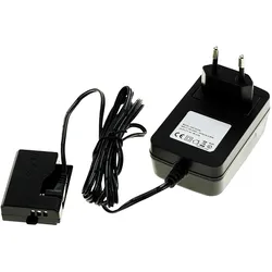 AGI Netzteil-Kuppler kompatibel mit Canon LP-E10 (Kamera Akku Netzadapter), Kamera Stromversorgung, Schwarz