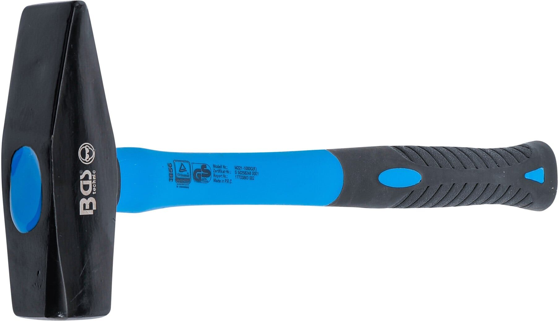 BGS Schlosserhammer 3856, Fiberglasstiel, DIN 1041, 1000 g ; BGS technic)