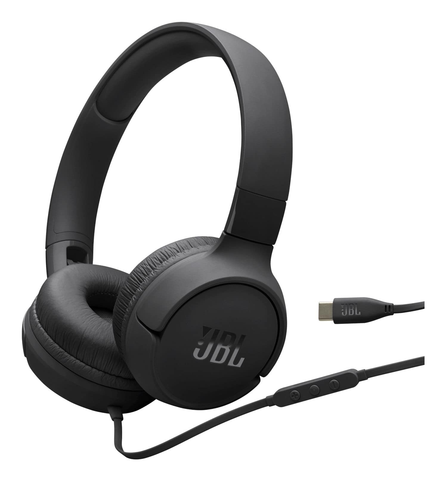 JBL Tune 520C Ohraufliegender Kopfhörer kabelgebunden USB Typ-C (Schwarz) JBLT520CBLK