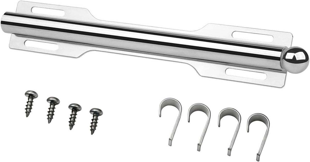 Uittrekbare kaststang met garderobehaak voor outfit planning, wit, 32,5 cm