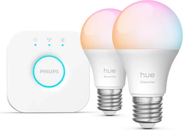 Philips Hue Essential White and Color Ambiance 8W 806 E27 Starter Kit, 2 Stk
