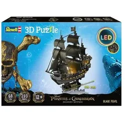 Revell 3D-Puzzle »Disney Pirates of the Caribbean Piratenschiff Black Pearl LED Edition schwarz