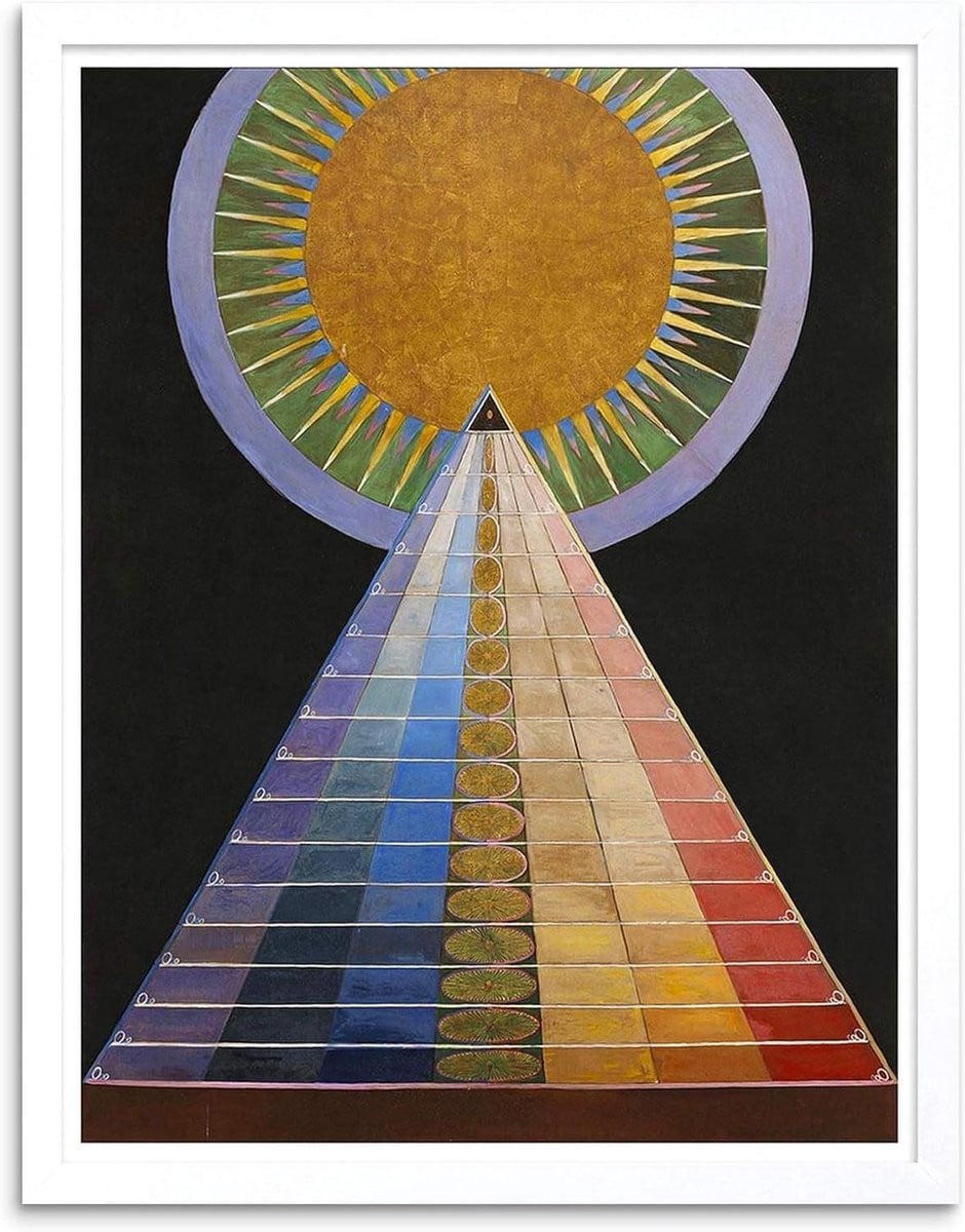 Ingelijste Kunstdruk Poster Muurdecoratie Wit - 30 x 41 cm