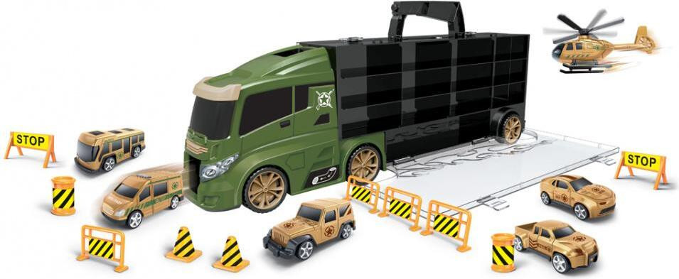 Luna Automatische transportband Army zwart/legeringsgroen 16-delig 55 cm