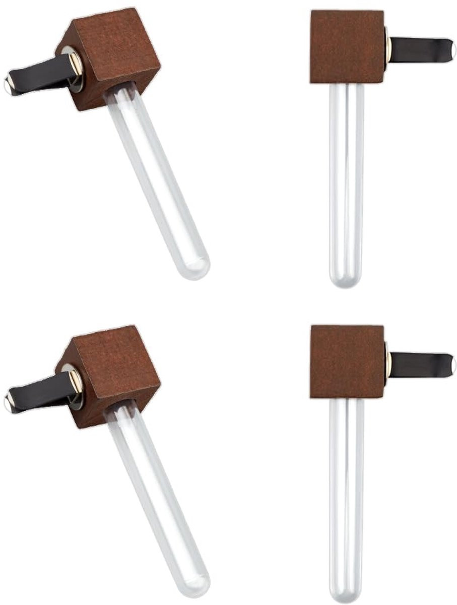 Universele Auto Air Vent Plantenhouder met Houten Basis en Glazen Flesje voor Auto Interieur Decoratie