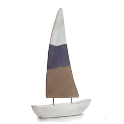 Moritz Maritime Holzdeko Schiff Segelboot 49,5 cm Zimmer Dekoration
