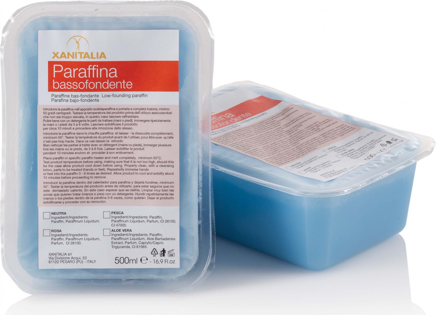XanitaliaPro Niedrig schmelzende Paraffine Aloe-Vera-Formel 2 x 500 ml XP-930.703