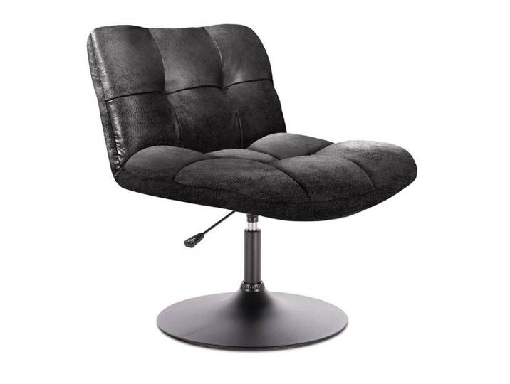 BULLA - Fauteuil Pivotant Simili Cuir Noir