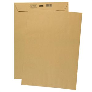 Idena Versandtaschen 10241, braun, B4, ohne Fenster, haftklebend, Kraftpapier, 10 Stück