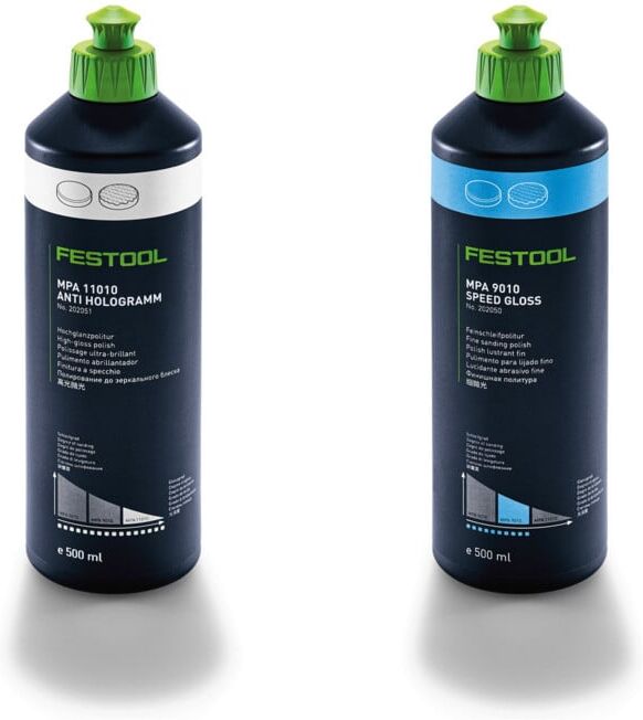 Set Festool Poliermittel MPA 11010 WH/0,5L+Poliermittel MPA 9010 BL/0,5L