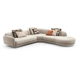 Segmüller Werkstätten Ecksofa Miu02 Stoff Weiß