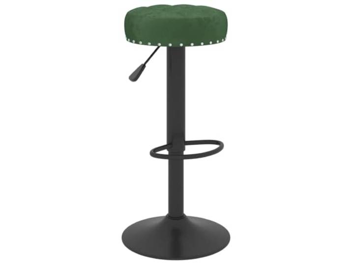 POUFGDR Barhocker, Velours, Dunkelgrün, 2-teilig, mit Fußstütze Sitzfläche aus taktilem Samt, robuste Stahlbasis, integrierter Gasheber, maximale Belastung 110 kg, Duo-Sitze