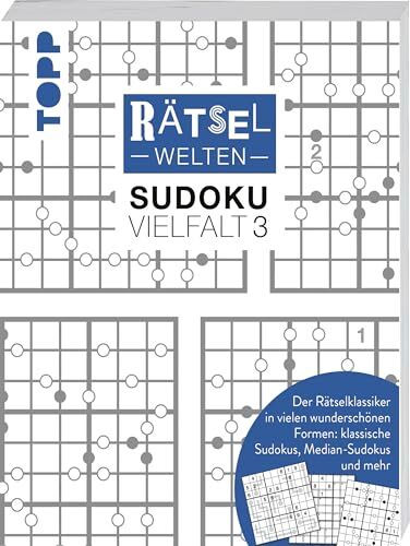 frechverlag - Rätselwelten – Sudoku Vielfalt 3 Der Rätselklassiker in vielen wunderschönen Formen: klassische Sudokus, Median-Sudokus und mehr: Über 150 Sudokus zum Verschenken und Knobeln - Preis vom 15.10.2026 23:06:25 h
