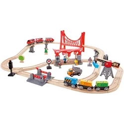 Hape Eisenbahn-Set Verkehrsreiche Stadt, mehrfarbig