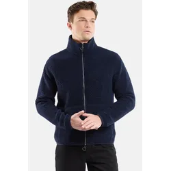 Armor Lux Fleece Jacke Herren Dunkelblau Veste Sherpa Wollmischung
