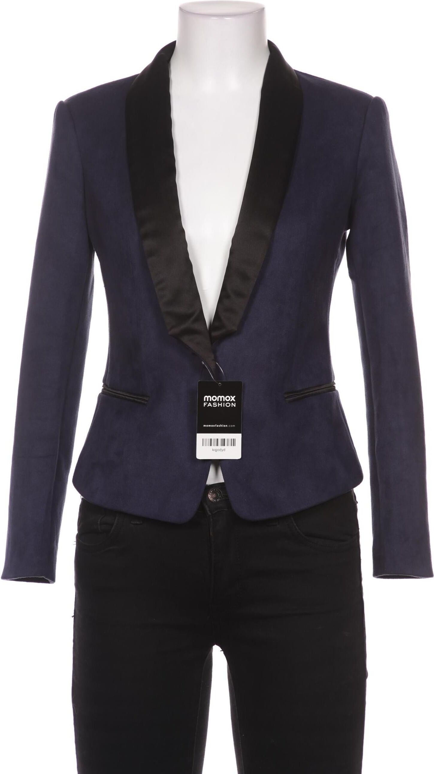 Traffic People Damen Blazer, Marineblau, Gr. S, Synthetik / Elasthan / Leder - Second Hand