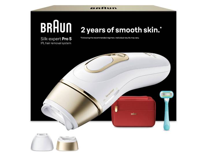 IPL-Haarentferner BRAUN Silk-expert Pro 5 PL5221 (Modell 2026) PL5157 (Modell 2025) , weiß (modell 2026), IPL-HaarentfernerB:7,5cm H:18,5cm T:6cm, IPL-Haarentferner, Skin Pro 2.0 Sensor, B:7,5cm H:18,5cm T:6cm