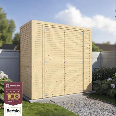 Gartenhaus Bertilo Cubico 1 Fineline Rhombusprofil 207 x 110 cm natur