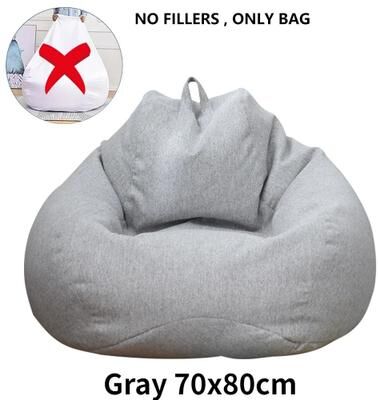 Uplifted Finds Premium Large Bean Bag Chair Sofa Cover & Replacement Inner Liner gray 70 X 80 Cm