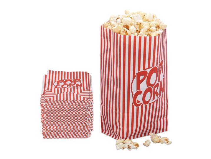 Relaxdays 300x Retro Popcorntüten