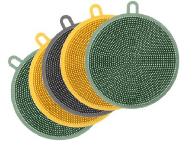 Essentielb - Eponge En Silicone X5 - Hygiénique Et Réutilisable, Nettoyage Multi-Usages, Surfaces Et Anti-Rayures