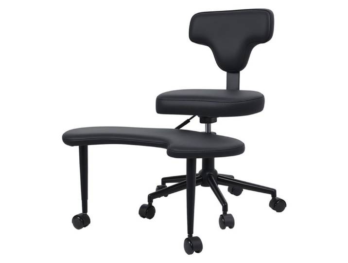 Chaise de Bureau BIPLUT – Dossier de Soutien Lombaire Hauteur Réglable Rotation 360° Similicuir Confortable