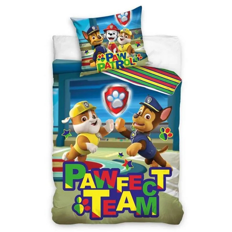 Paw Patrol Dekbedovertrek Pawfect Team voor kinderen, 140 x 200 cm