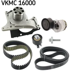 Wasserpumpe + Zahn-/Keilrippenriemensatz SKF VKMC 16000 für Dacia Renault Duster