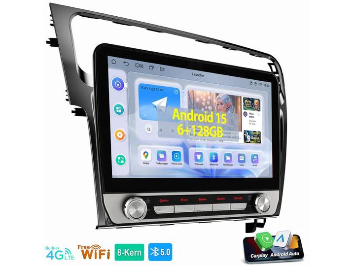 ESSGOO Für VW Golf VII MK7 2013-2017 CarPlay GPS Navi Autoradio (RDS, Digitalradio (DAB), FM)