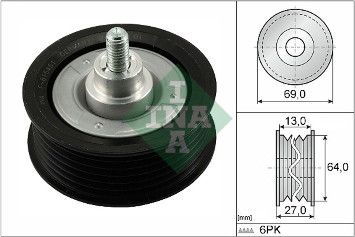 Schaeffler Ina Puleggia di rinvio/guida, cinghia trapezoidale INA 532 0477 10