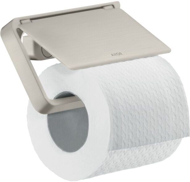 Hansgrohe Axor Papierrollenhalter 42836800 mit Deckel, Metall, Edelstahl-Optik