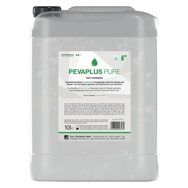Paul Voorman Handreinigung Pevaplus PURE 10l unparfümiert Kanister PEVAPLUS PURE (Flüssigseife, 10000 ml) (090147)