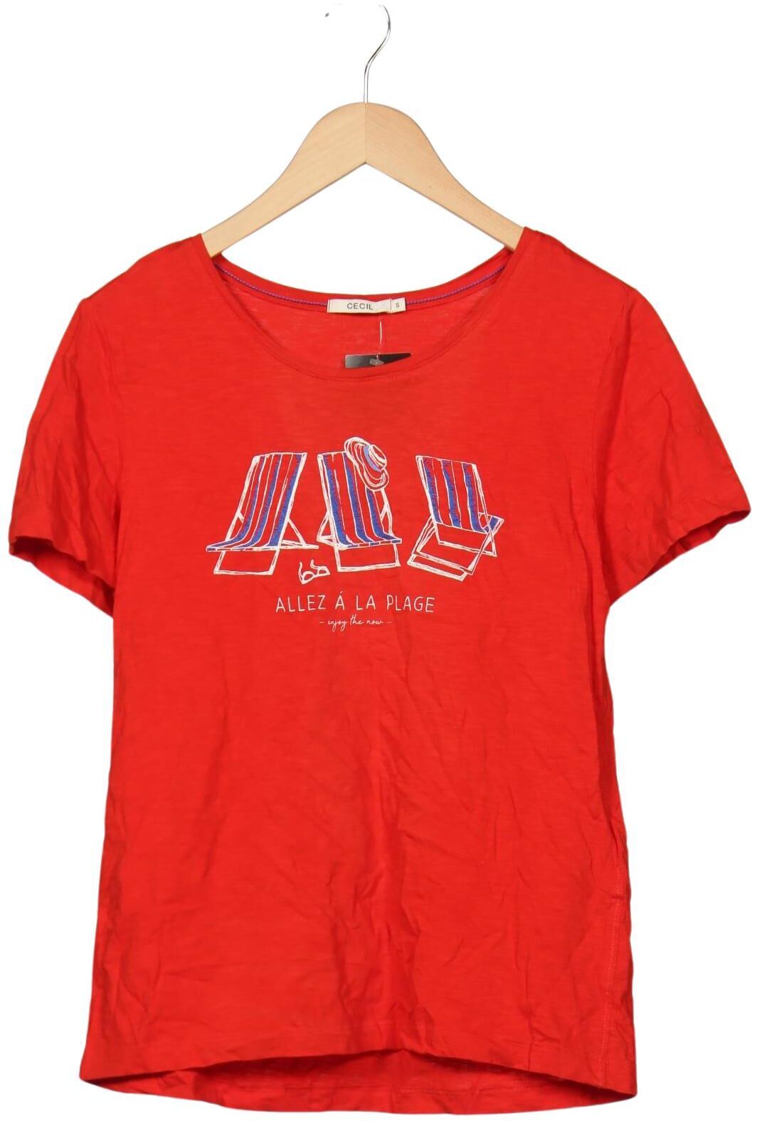 Cecil Damen T-Shirt, Rot, Gr. S, Baumwolle - Second Hand