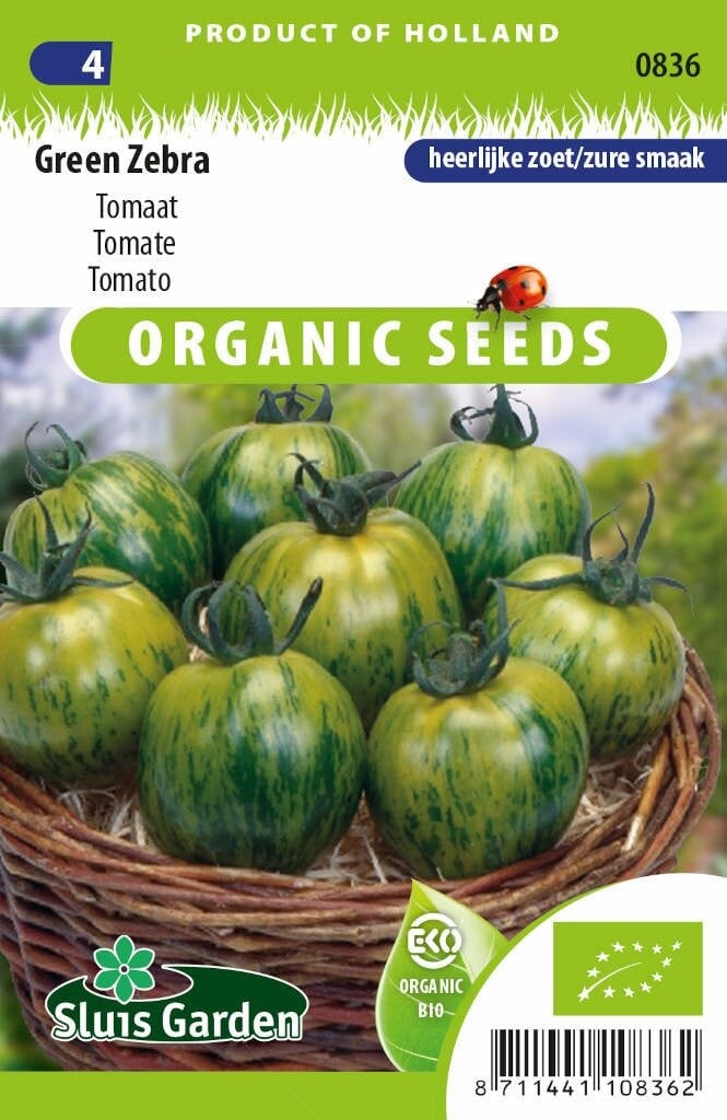 Sluis Garden Tomaat zaden Green Zebra improved BIO