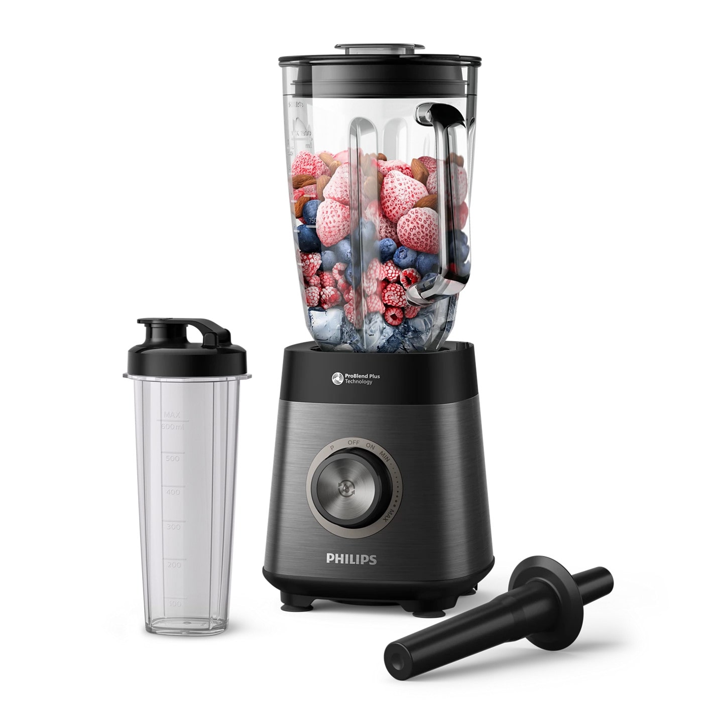 Philips HR3041/00 Standmixer 1.200W 2l-Glas variable Geschwindigkeit schwarz