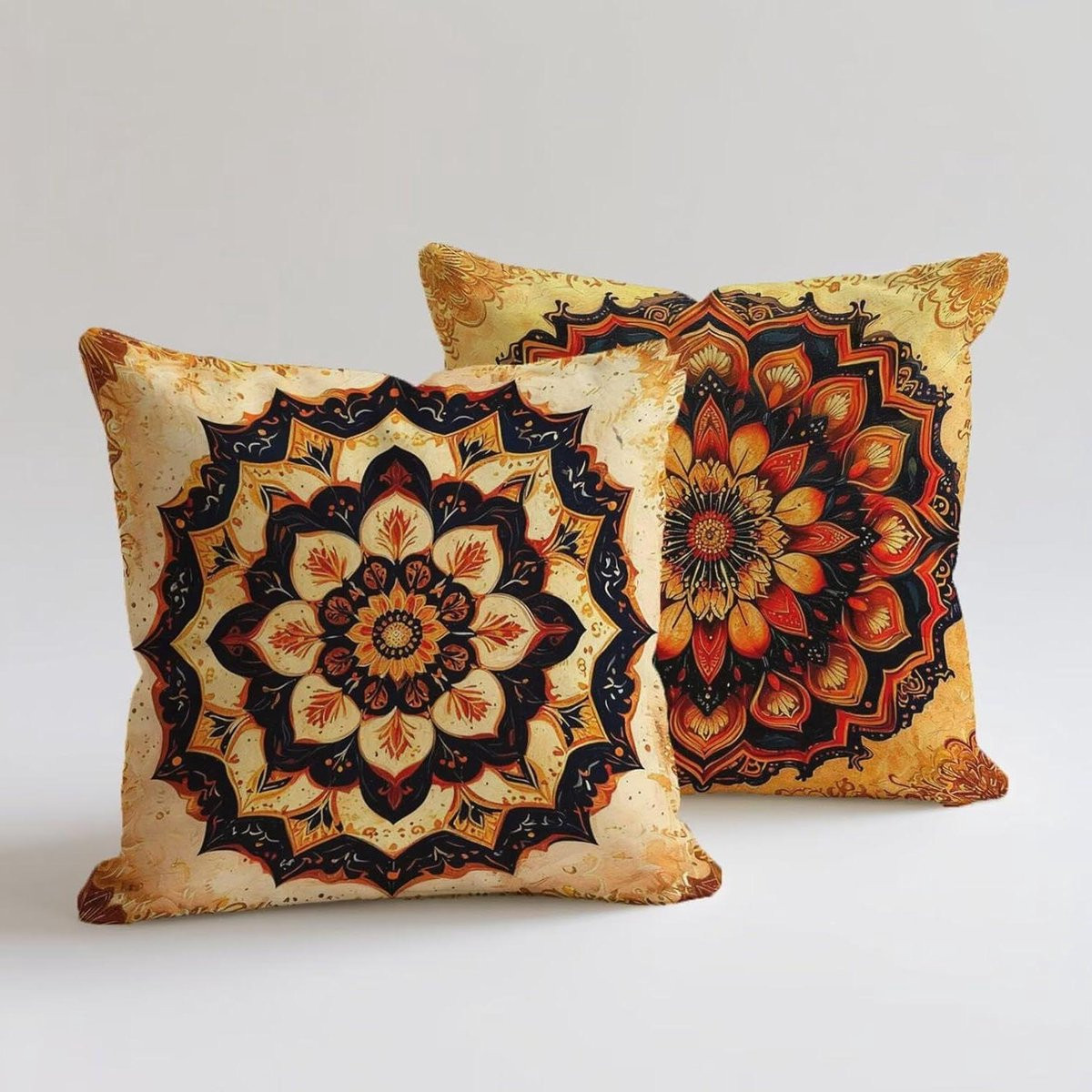 Bohemian waterdichte kussenhoes voor buiten, 55 x 55 cm