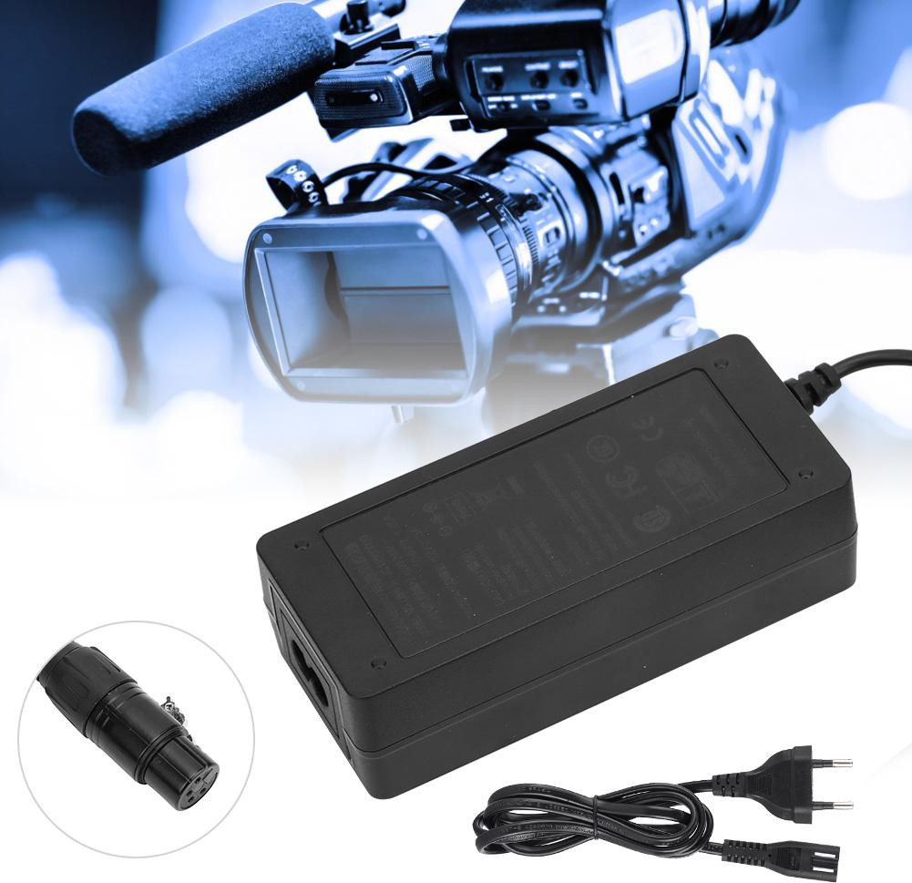 Gistuch 4-polige XLR-stekkeradapter, 12V DC, 3A, voedingsadapter voor camcorders en monitoren