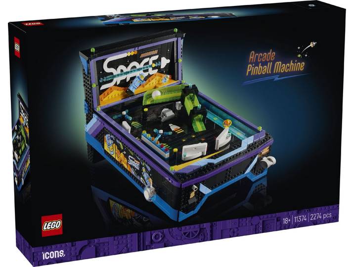 LEGO® LEGO Icons Flipperautomat 11374 Konstruktionsspielsteine, (Set, 2274 St., 2274 Teile)